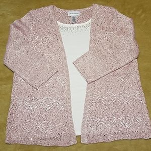 Alfred Dunner sweater with attached polyester shir